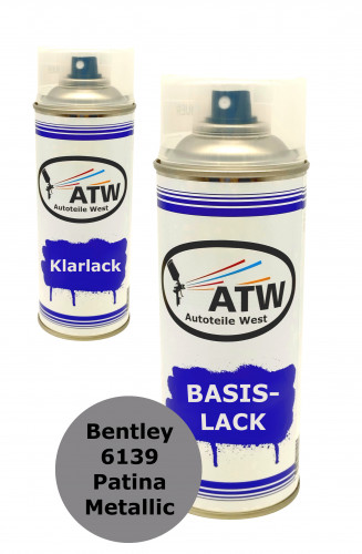 Autolack für Bentley 6139 Patina Metallic +400ml Klarlack Set